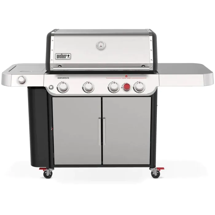 Weber NEW GENESIS S-435 Propane Gas Grill with Sear Burner & Side Burner - Stainless Steel