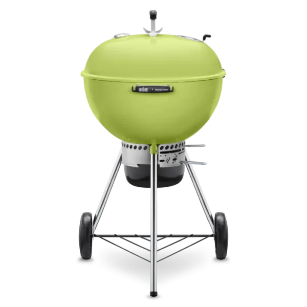 Weber Master Touch 22-Inch Charcoal Grill With Gourmet BBQ System Cooking Grate - Spring Green