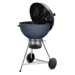 Weber Master Touch 22-Inch Charcoal Grill With Gourmet BBQ System Cooking Grate - Slate Blue