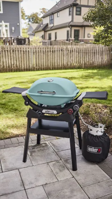 Weber Q2800N+ Portable Propane Gas BBQ Grill - Sky Blue