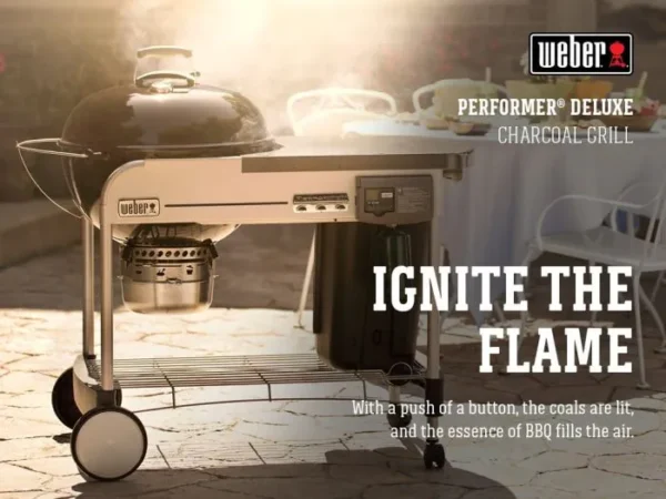 Weber Performer Deluxe 22-Inch Freestanding Charcoal Grill - Black