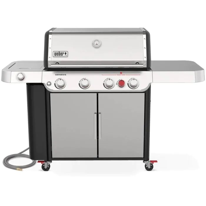 Weber NEW GENESIS S-435 Natural Gas Grill with Sear Burner & Side Burner - Stainless Steel